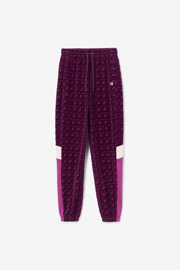 Helen Terciopelo Jogger Uva Vino/rouge/potpourri Fila Puntos De Venta