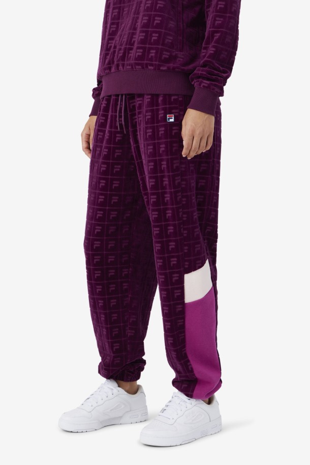 Helen Terciopelo Jogger Uva Vino/rouge/potpourri Fila Puntos De Venta