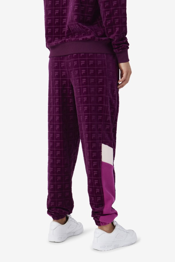 Helen Terciopelo Jogger Uva Vino/rouge/potpourri Fila Puntos De Venta