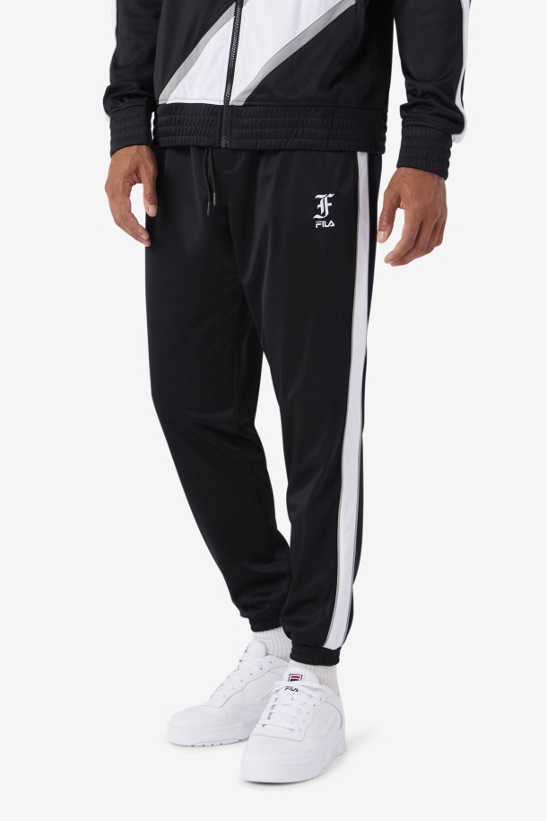 Pantalón De Chándal Runi Negro/blanco/monument Outlet Fila