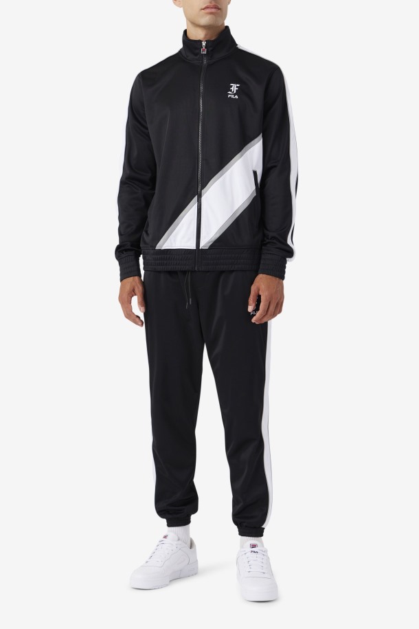 Pantalón De Chándal Runi Negro/blanco/monument Outlet Fila