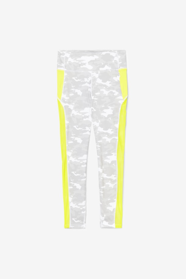 Leggins Forza Contrast 7/8 Blanco/sulfur Fila Outlet
