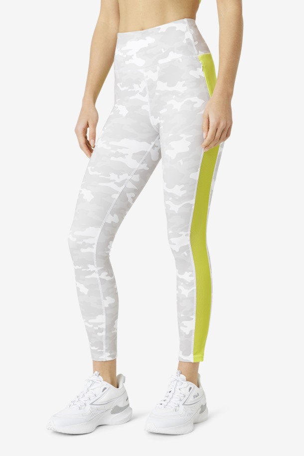 Leggins Forza Contrast 7/8 Blanco/sulfur Fila Outlet