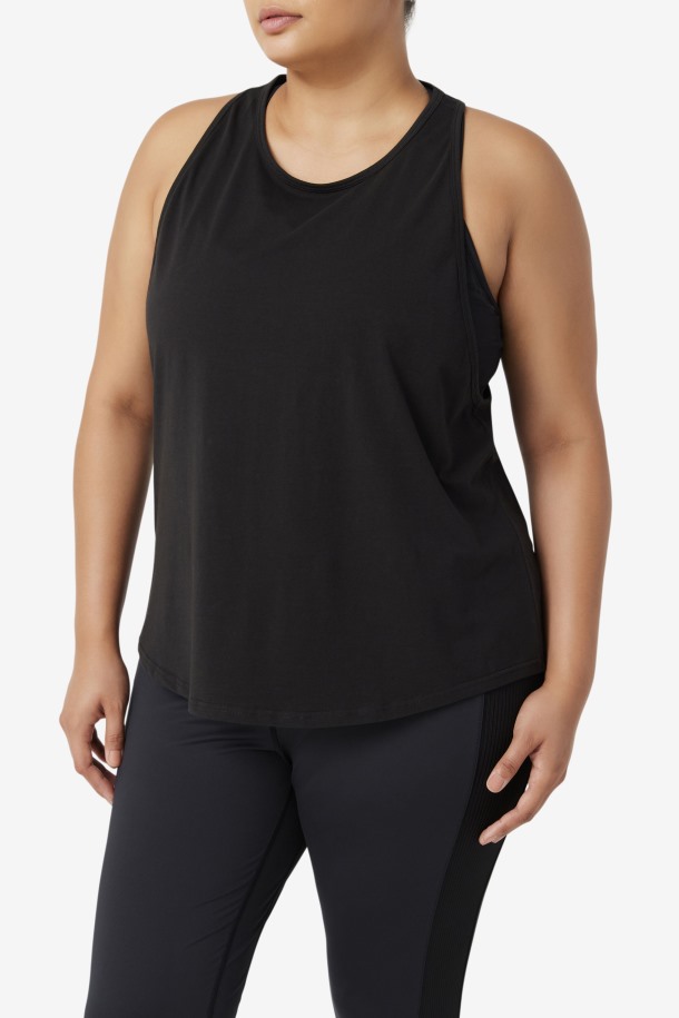 Fila Outlets Camiseta Negra Larga Fi-lux