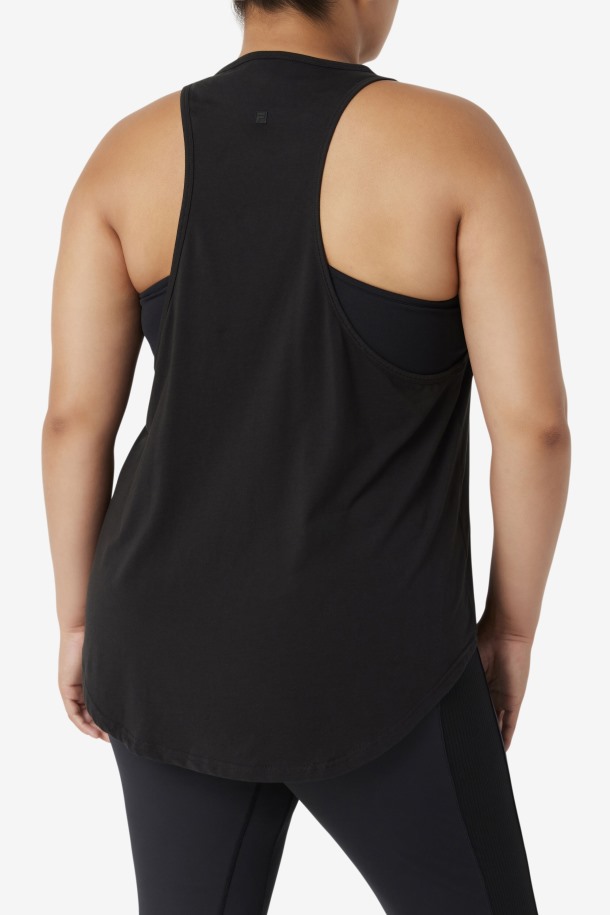 Fila Outlets Camiseta Negra Larga Fi-lux