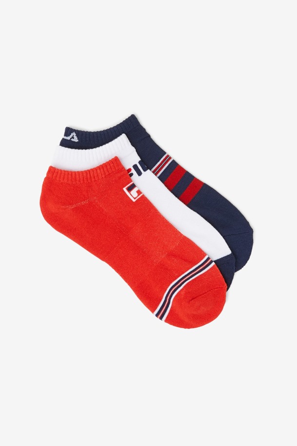 Pack De 3 Calcetines Invisibles A Rayas Para Hombre De Fila Outlets Navy