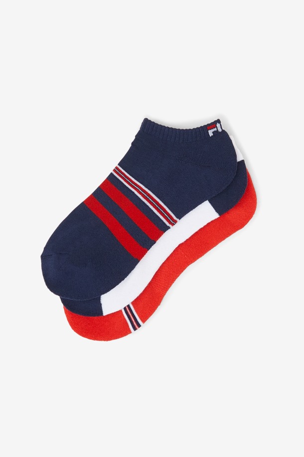 Pack De 3 Calcetines Invisibles A Rayas Para Hombre De Fila Outlets Navy
