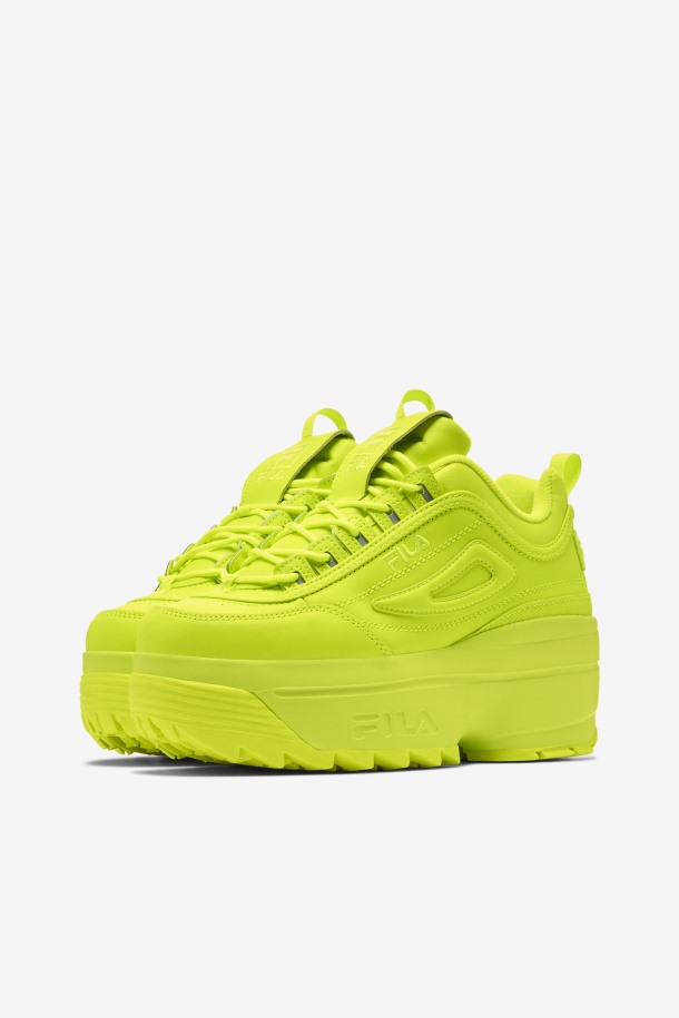 Zapatillas Mujer Disruptor 2 Cuña Amarillas Fila Outlet