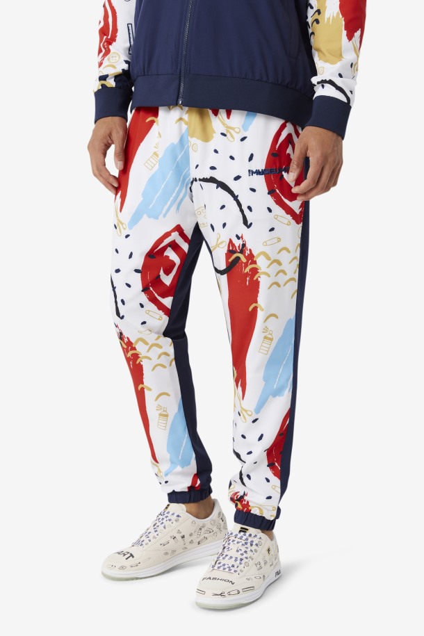 Pantalones De Té Estampados Fila X The Museum Fila Outlets Peacoat/white/red