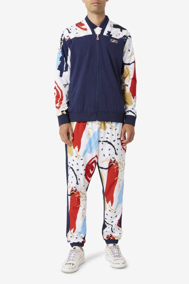 Pantalones De Té Estampados Fila X The Museum Fila Outlets Peacoat/white/red