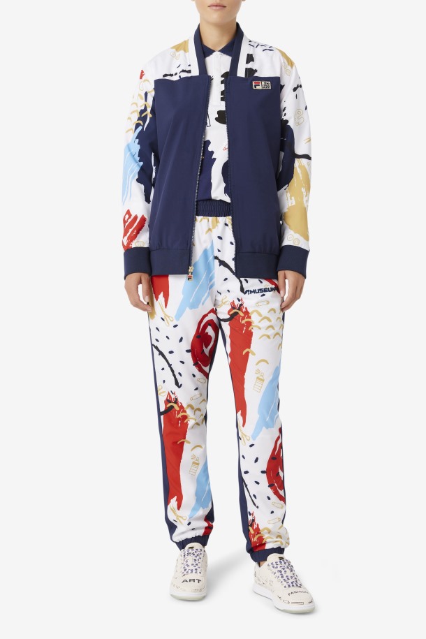 Pantalones De Té Estampados Fila X The Museum Fila Outlets Peacoat/white/red