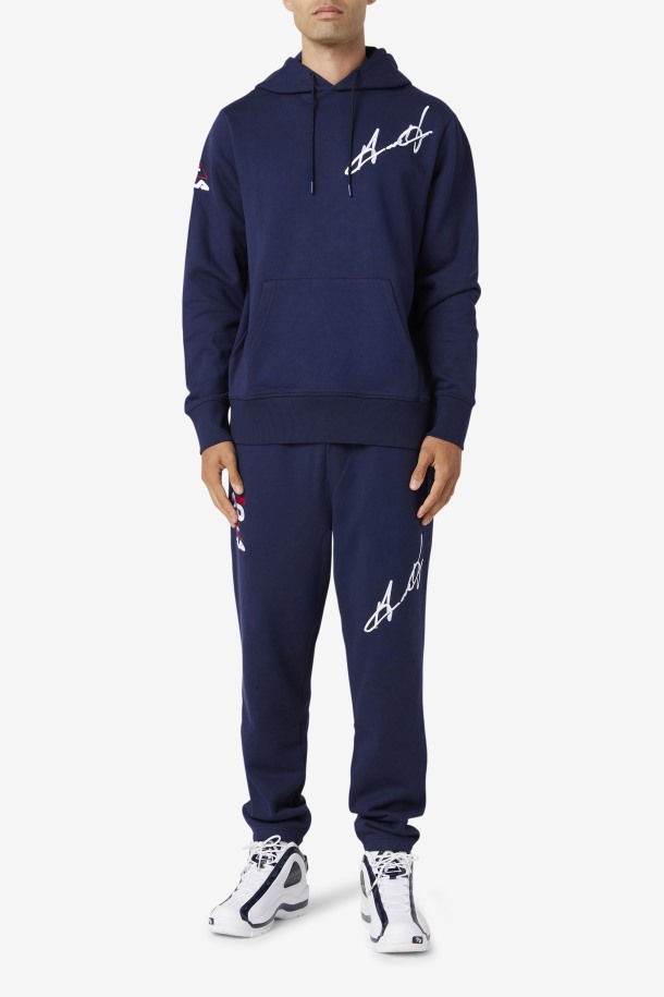 Azul Marino Grant Hill Lazarus Sudadera Con Capucha Fila Outlets