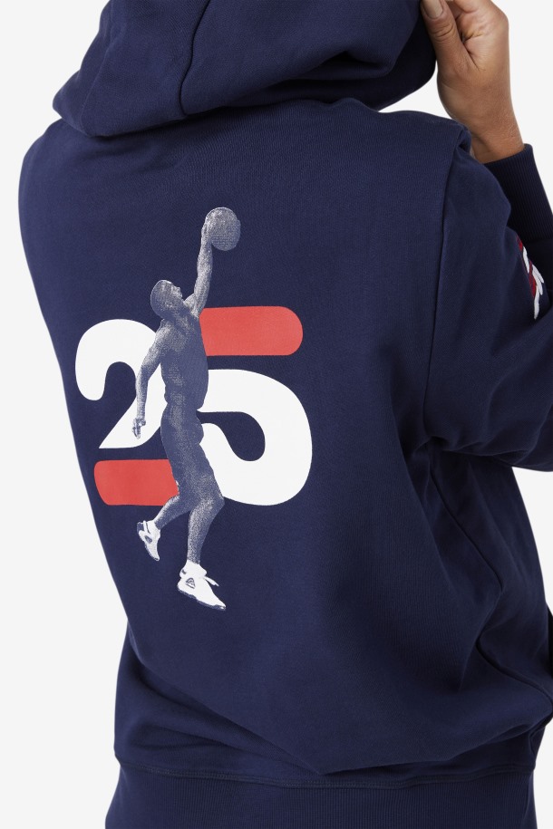 Azul Marino Grant Hill Lazarus Sudadera Con Capucha Fila Outlets