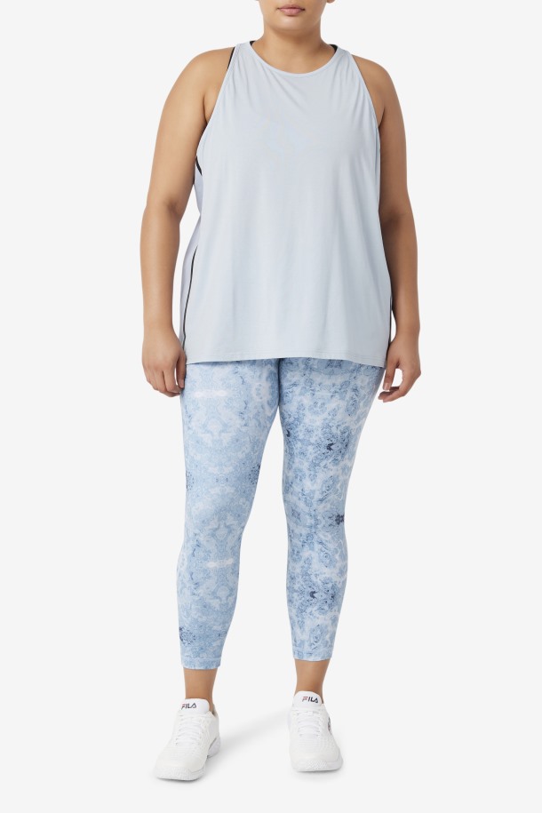 Fila Outlets Camiseta Sin Mangas Suelta Fi-lux Azul Niebla/negra