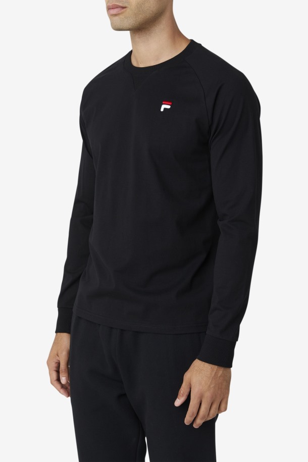 Camiseta Fila Outlet Flynn Manga Larga Negra