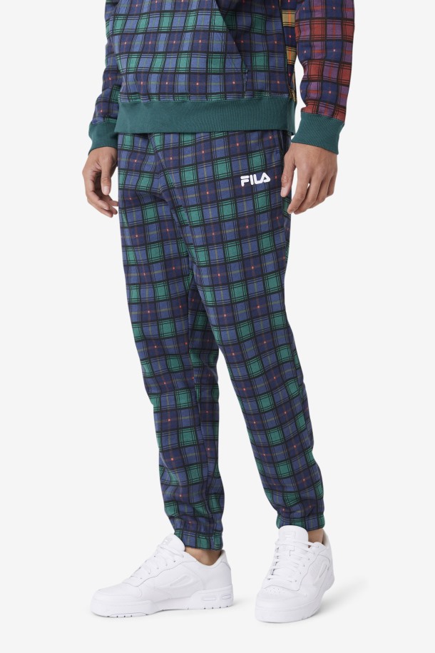 Fila Outlets Dorm Plaid Jogger Junio Bug/rhubarb/navy