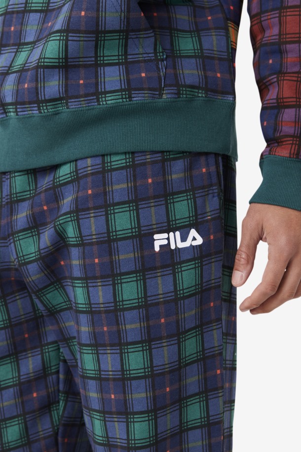 Fila Outlets Dorm Plaid Jogger Junio Bug/rhubarb/navy