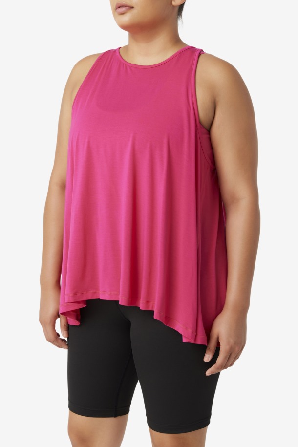 Camiseta Sin Mangas Con Espalda Abierta Fi-lux Rosa Brillante Fila Outlet