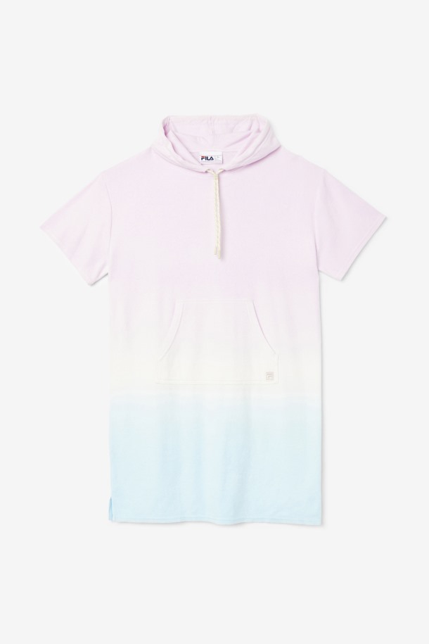 Orquídea/azul/melocotón Tierno Fila Outlets Cali Poncho Con Capucha