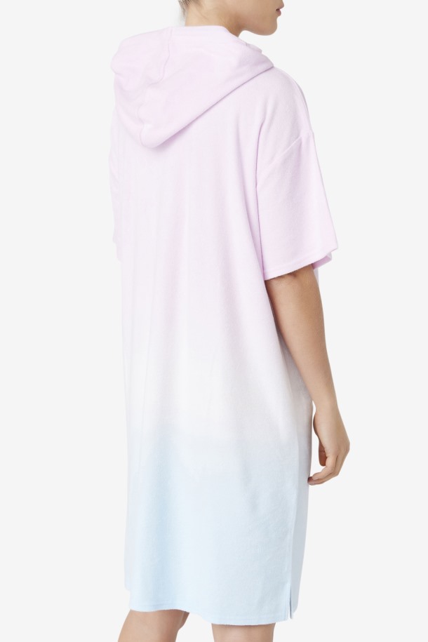 Orquídea/azul/melocotón Tierno Fila Outlets Cali Poncho Con Capucha
