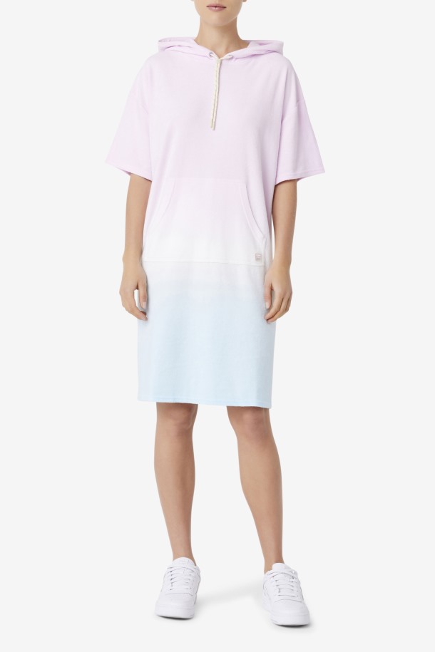Orquídea/azul/melocotón Tierno Fila Outlets Cali Poncho Con Capucha