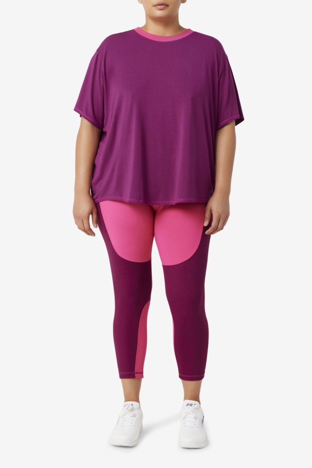 Fila Outlets Fi-lux Camiseta De Manga Corta Magenta Violeta