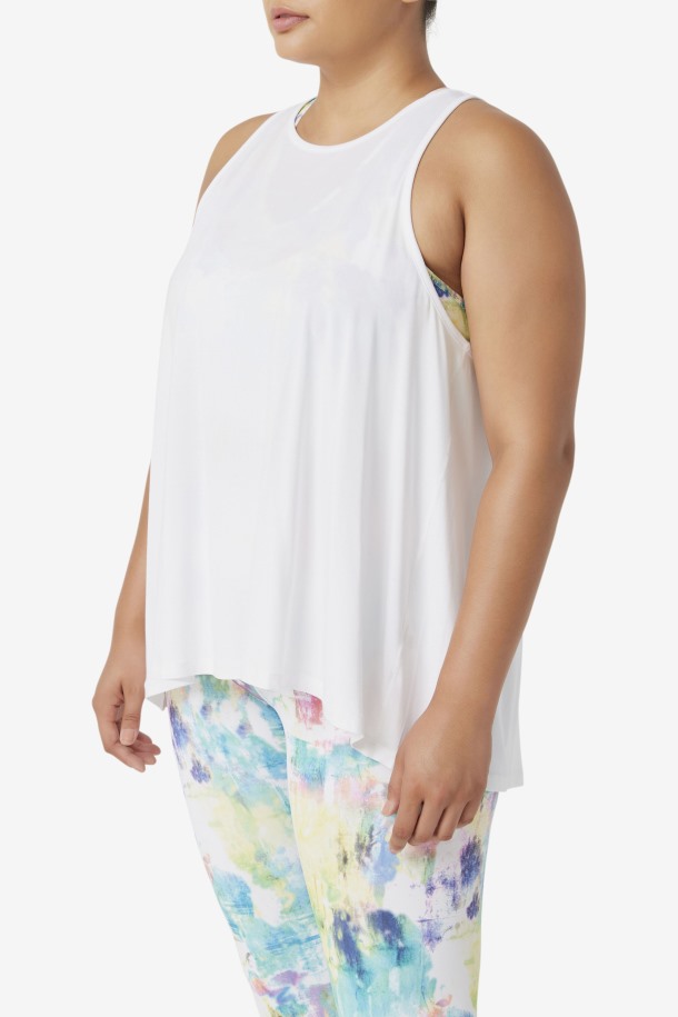 Blanco Fila Outlets Fi-lux Camiseta Sin Mangas Con Espalda Abierta