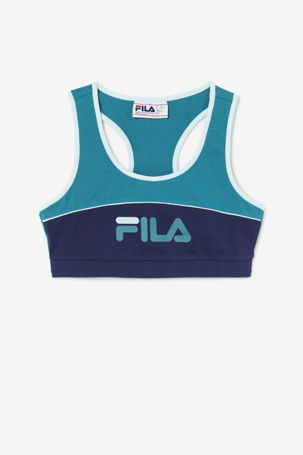 Deep Lake/navy/iced Aqua Kairi Bra Top Fila Outlets