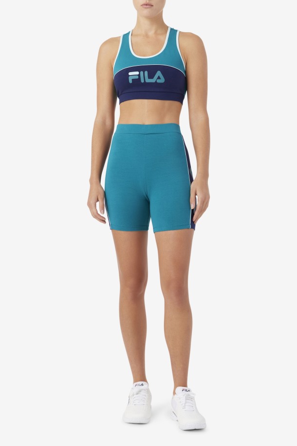 Deep Lake/navy/iced Aqua Kairi Bra Top Fila Outlets