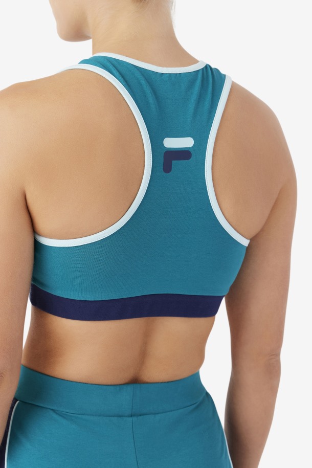 Deep Lake/navy/iced Aqua Kairi Bra Top Fila Outlets