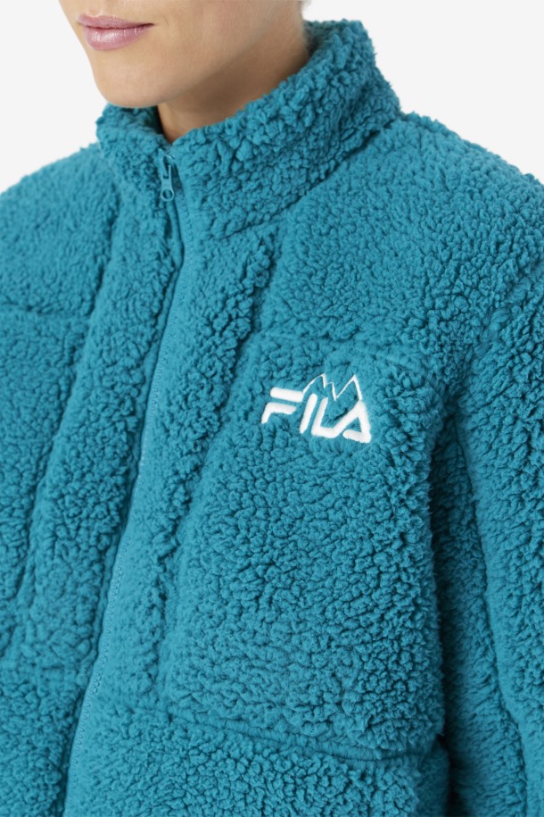 Deep Lake Cola Outlets Freyja Sherpa Chaqueta