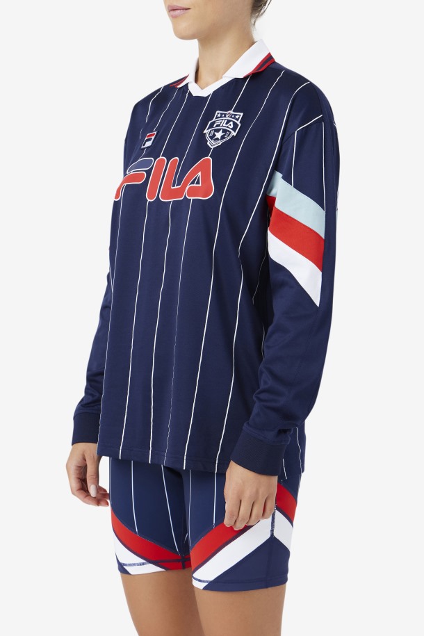 Camiseta De Portero Fila Outlets Zorra Azul Marino/blanco/rojo