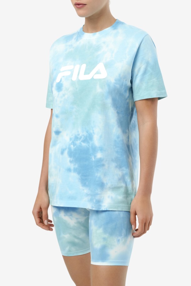 Camiseta Alivia Tie Dye Blanco/splish/all/latigo Bay Ofertas Fila