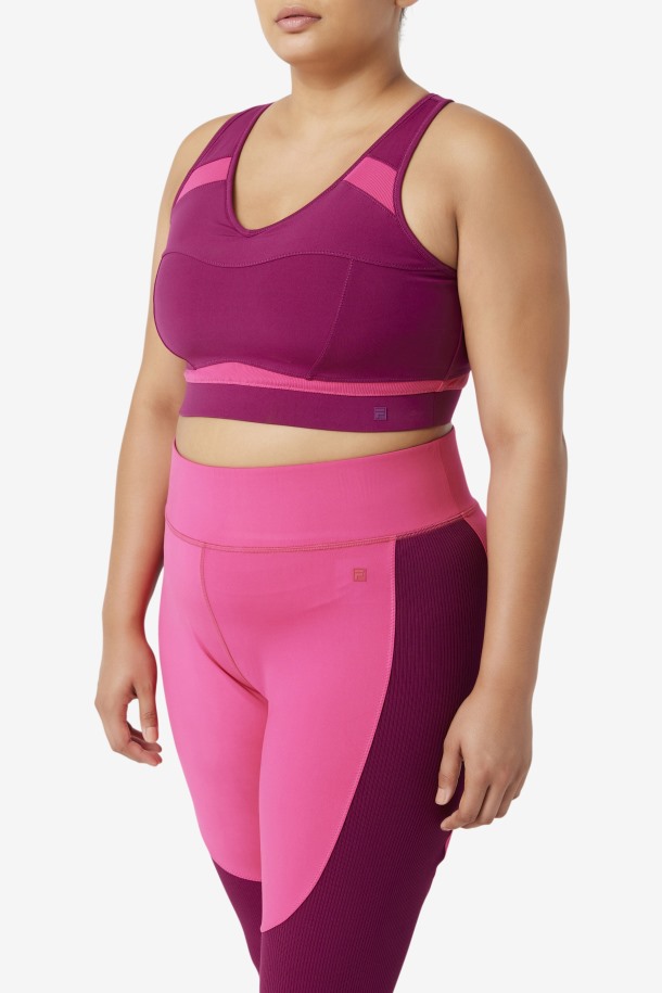 Magenta Violeta/brillante Rosa Fila Outlets Uplift Racerback Sujetador Deportivo