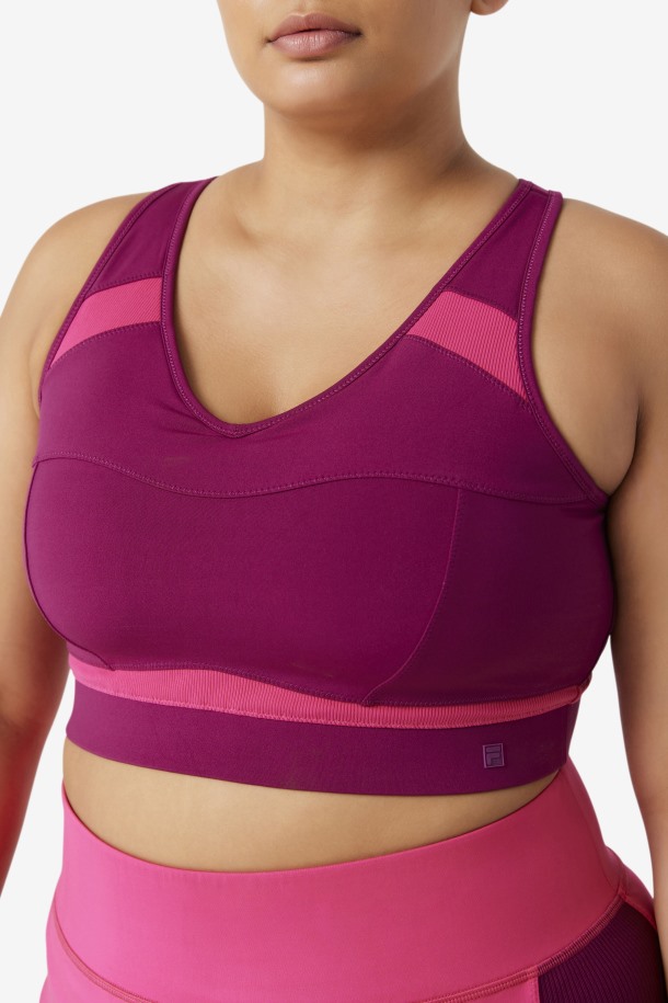 Magenta Violeta/brillante Rosa Fila Outlets Uplift Racerback Sujetador Deportivo