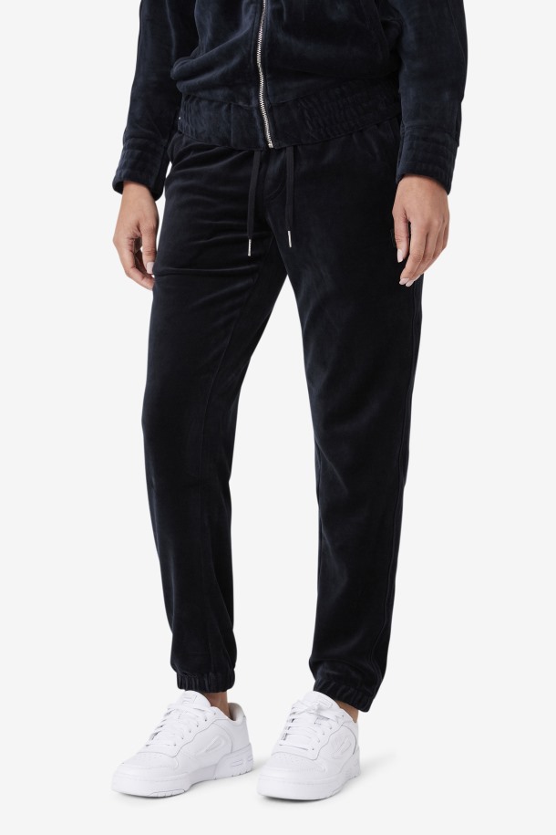 Pantalon Devell Terciopelo Negro Salida Cola