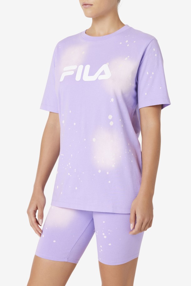 Camiseta Alivia Tie Dye Fila Outlets Viola Tie Dye