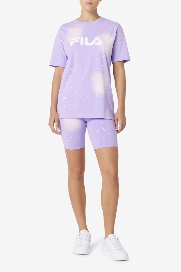 Camiseta Alivia Tie Dye Fila Outlets Viola Tie Dye