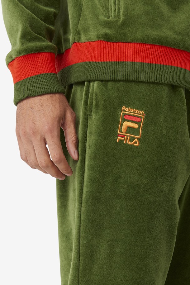 Pantalón Queue X Paterson Terciopelo Douglas Fir/poppy/desert Sun Queue Outlet