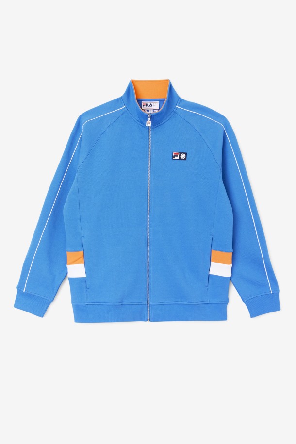 Chaqueta De Chándal Sutton Azul Fuerte/blanco/coral Rosa Ofertas Fila