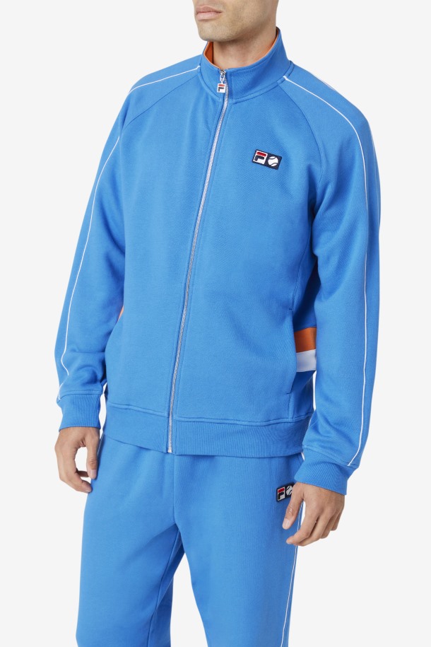 Chaqueta De Chándal Sutton Azul Fuerte/blanco/coral Rosa Ofertas Fila