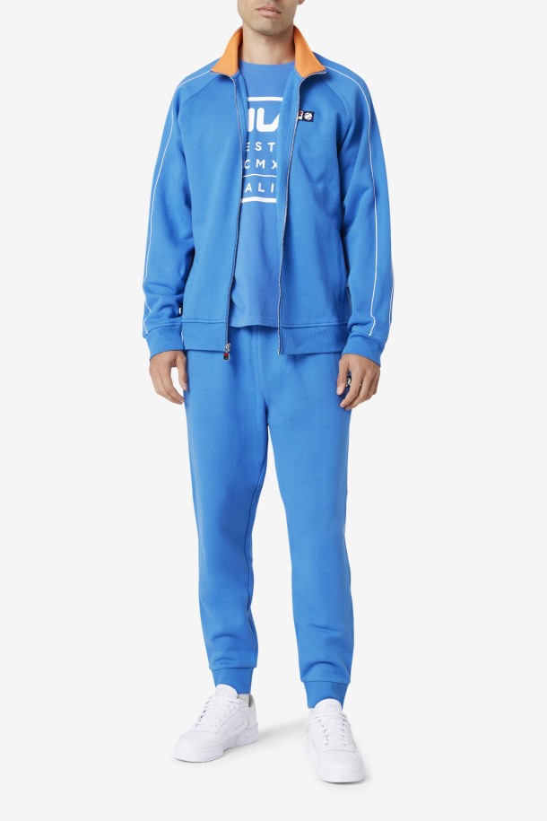 Chaqueta De Chándal Sutton Azul Fuerte/blanco/coral Rosa Ofertas Fila
