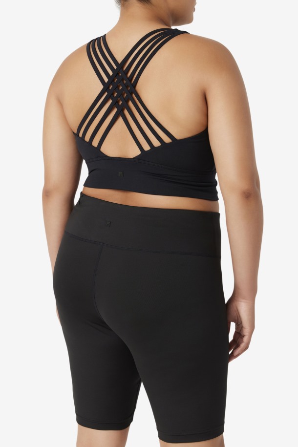 Sujetador Deportivo Cuello Alto Uplift Fila Outlet Negro