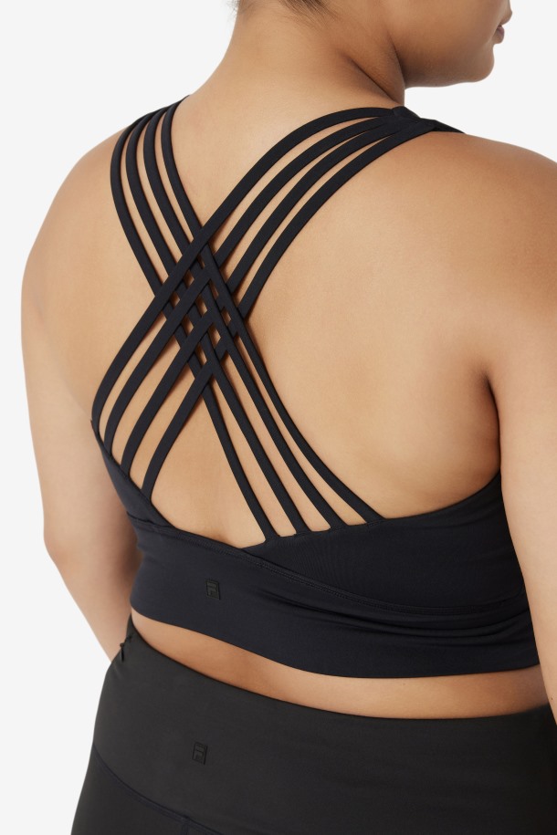 Sujetador Deportivo Cuello Alto Uplift Fila Outlet Negro