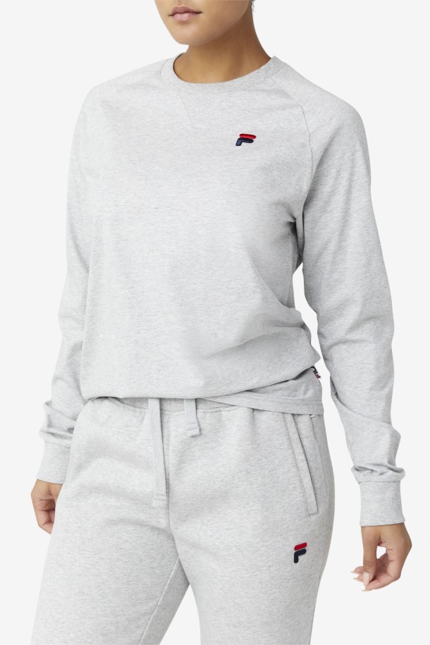 Camiseta Flynn Manga Larga Outlet Fila Gris Claro