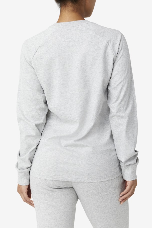 Camiseta Flynn Manga Larga Outlet Fila Gris Claro