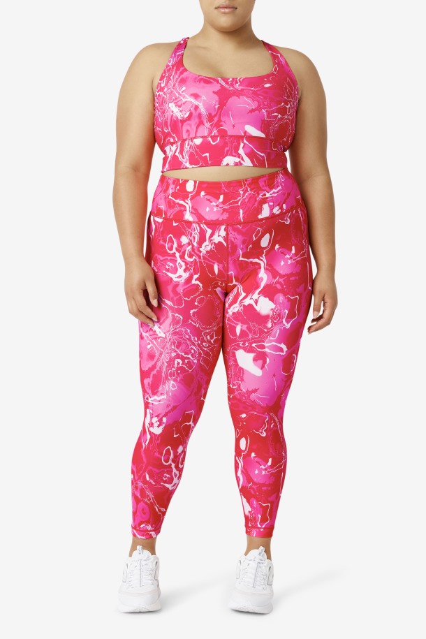 Sujetador Con Espalda Cruzada Uplift Pink Marble De Fila Outlet