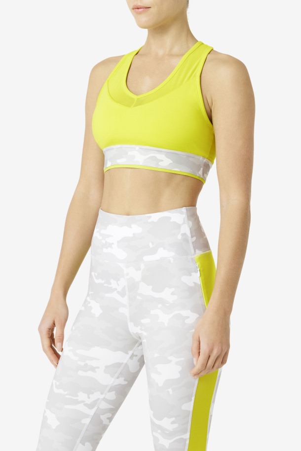 Fila Outlets Uplift Racerback Bra Top Azufre