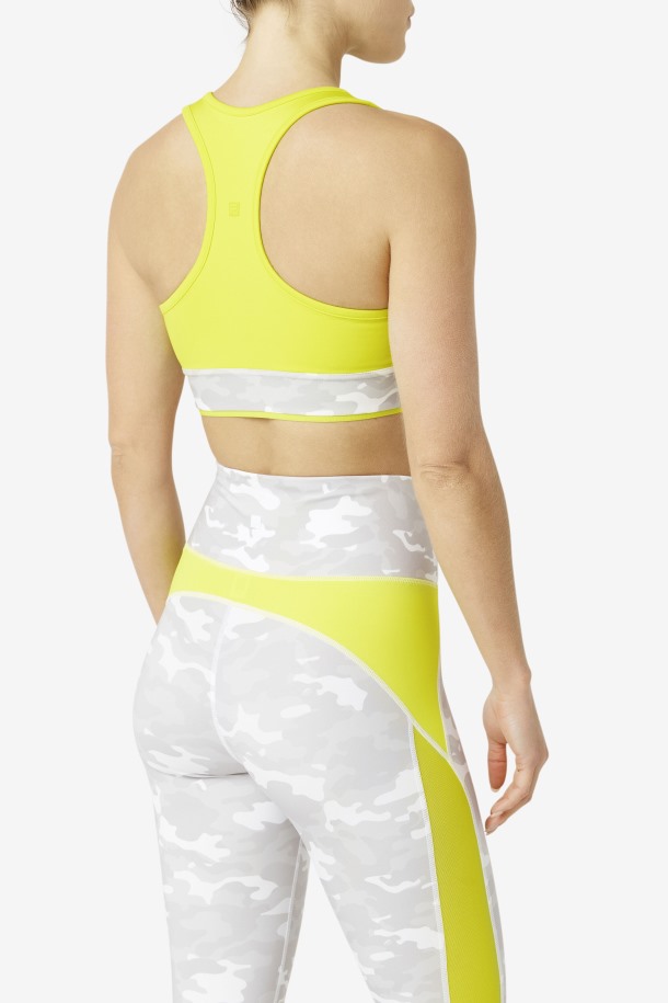 Fila Outlets Uplift Racerback Bra Top Azufre