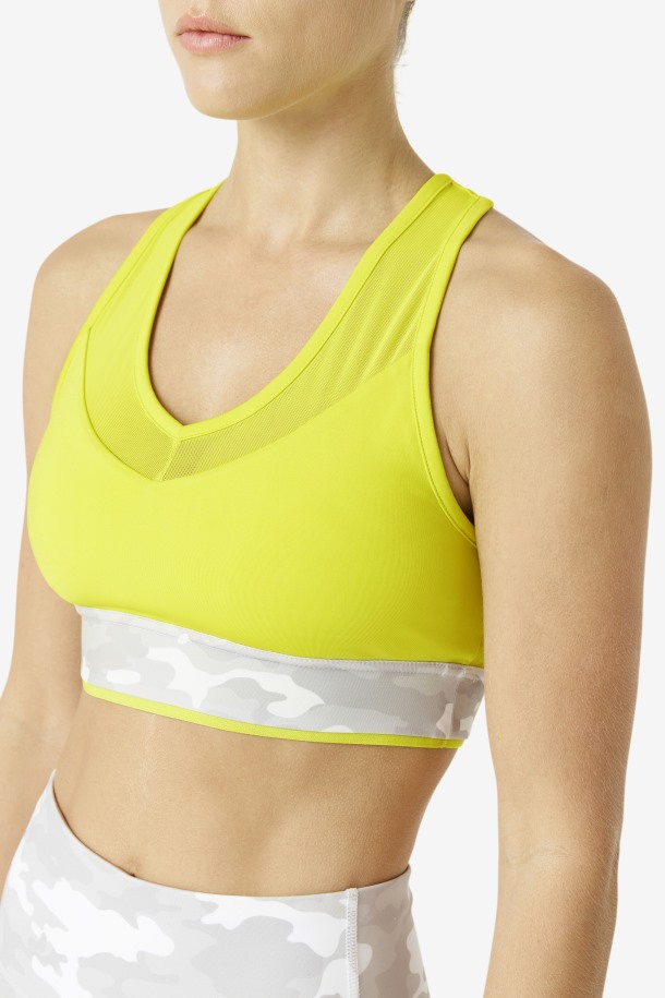 Fila Outlets Uplift Racerback Bra Top Azufre